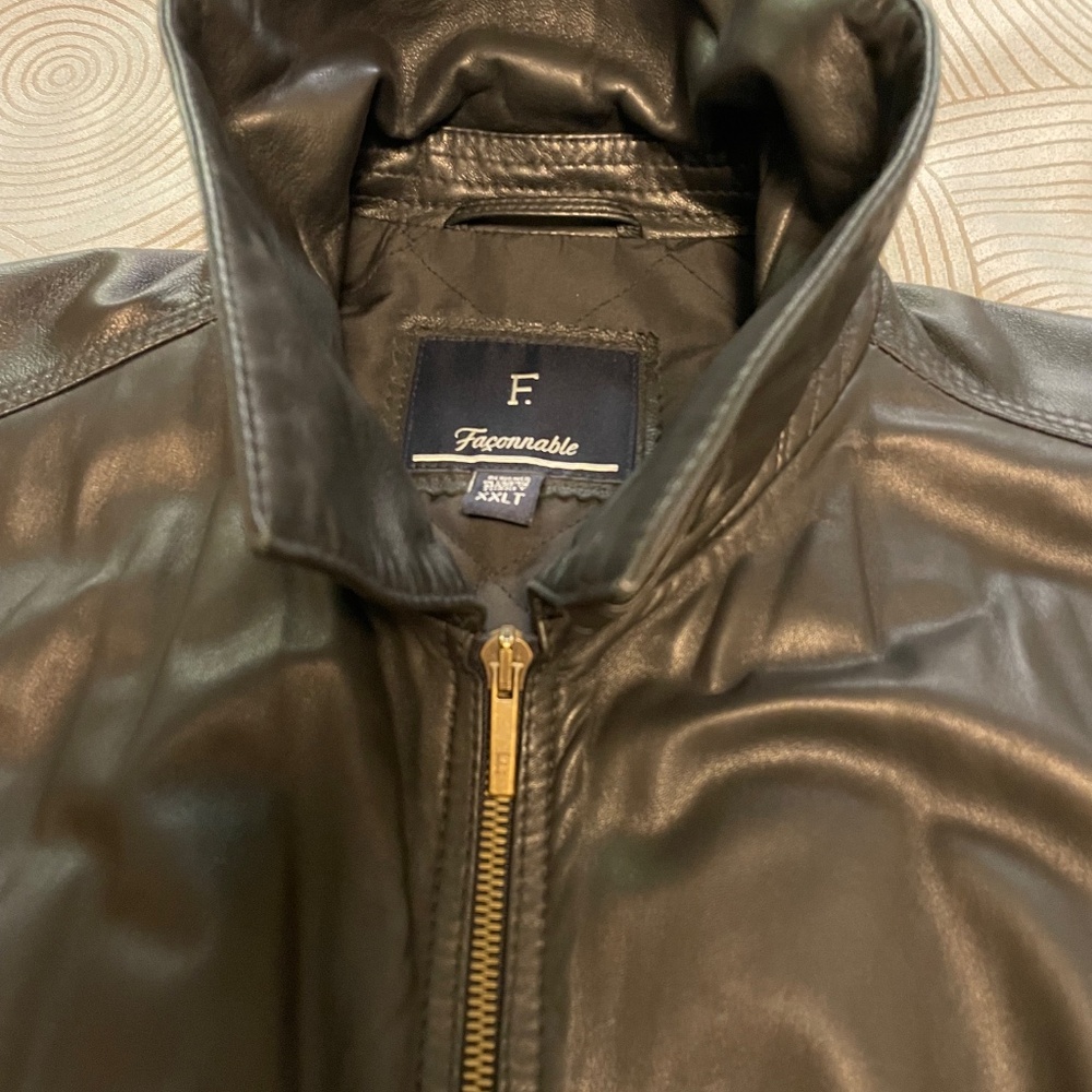 Vintage Men’s Leather Bomber Jacket - Picture 11 of 13